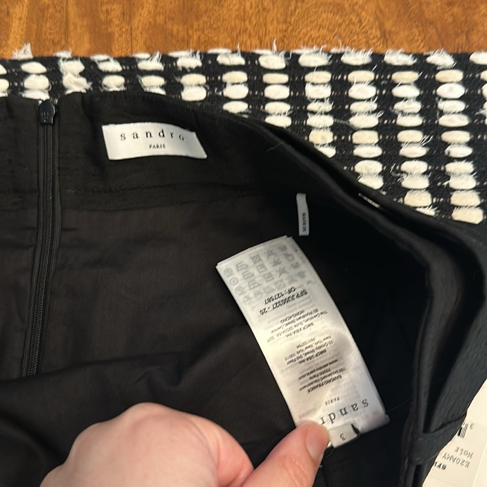 SANDRO Amy Ruffled Miniskirt Size 3 NEW - Picture 11 of 13